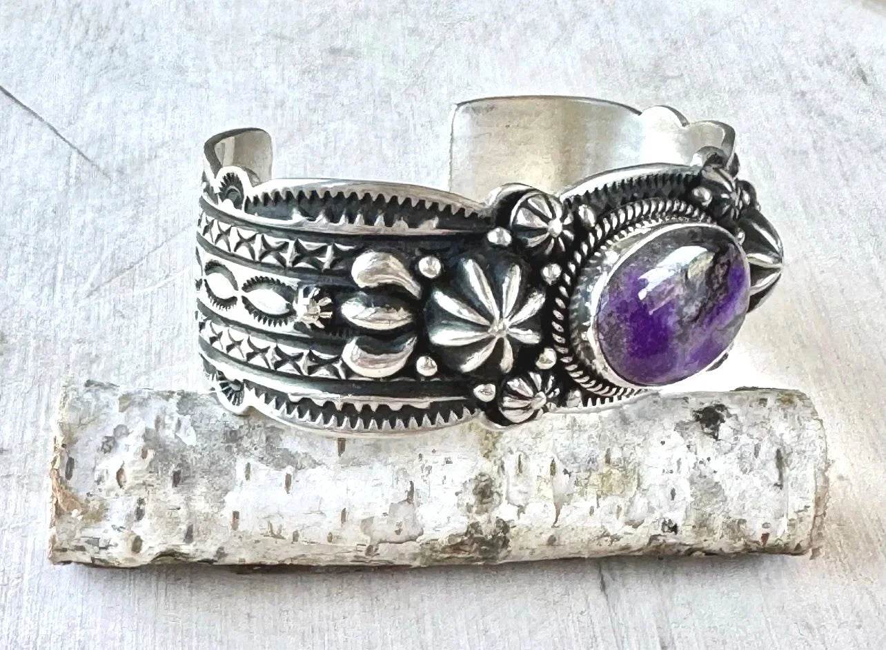 Happy Piasso Sugilite Sterling Cuff