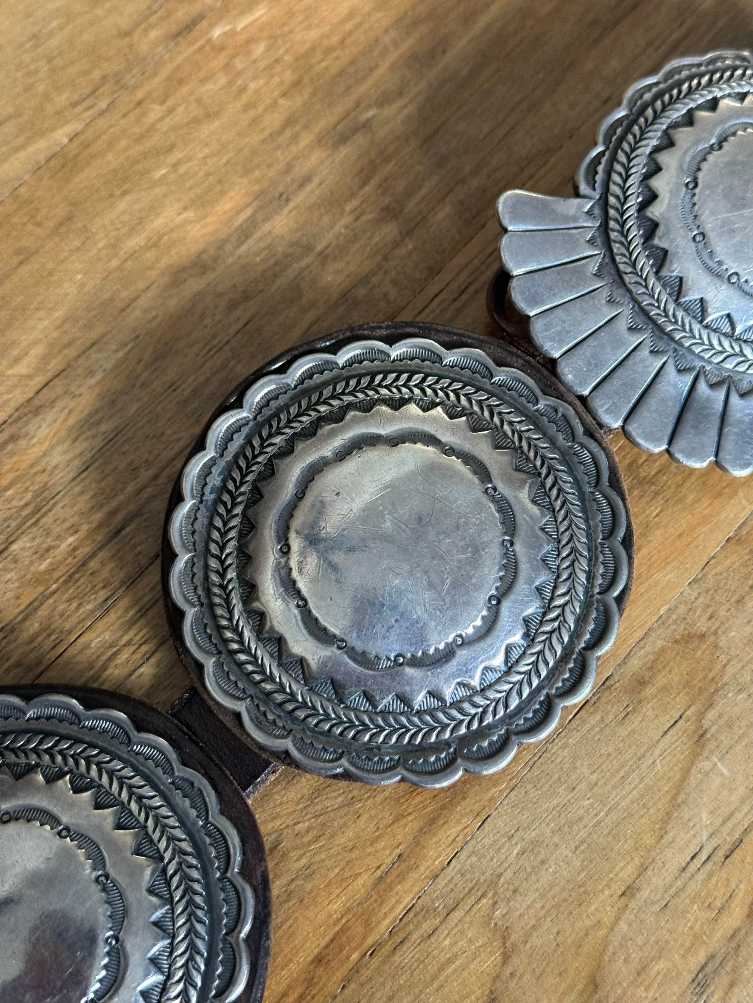 Santa Fe Vintage Sterling Concho Belt