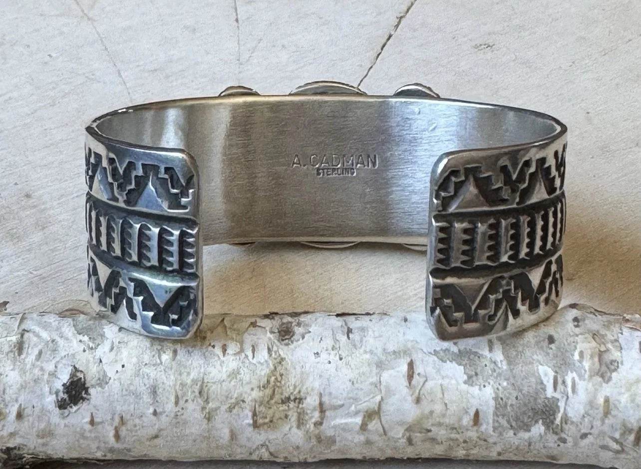 Navajo Andy Cadman Kingman Turquoise & Sterling Cuff