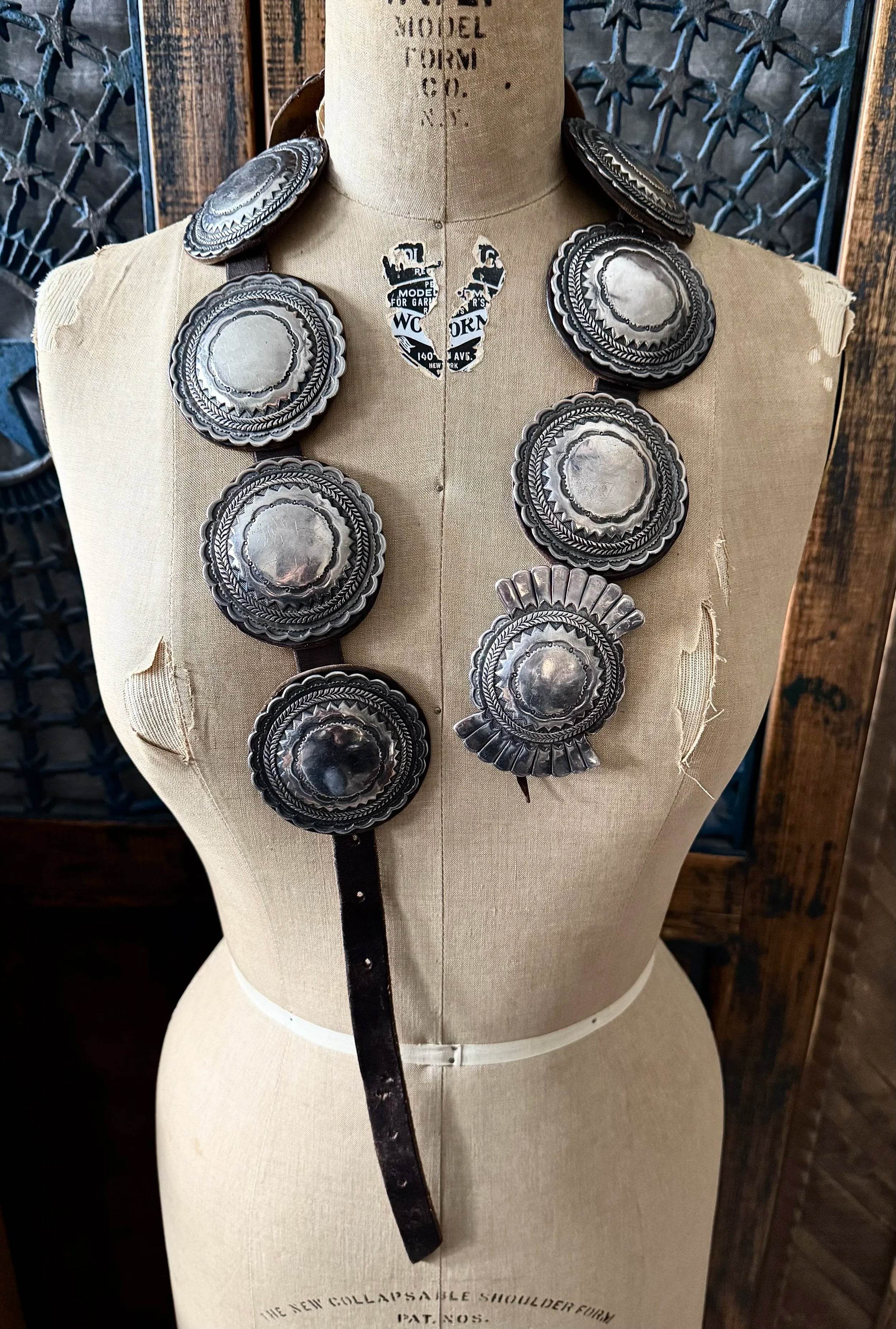 Santa Fe Vintage Sterling Concho Belt