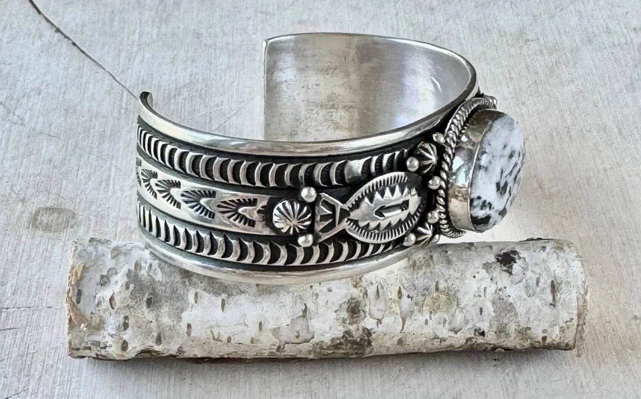 Happy Piasso White Buffalo Sterling Cuff