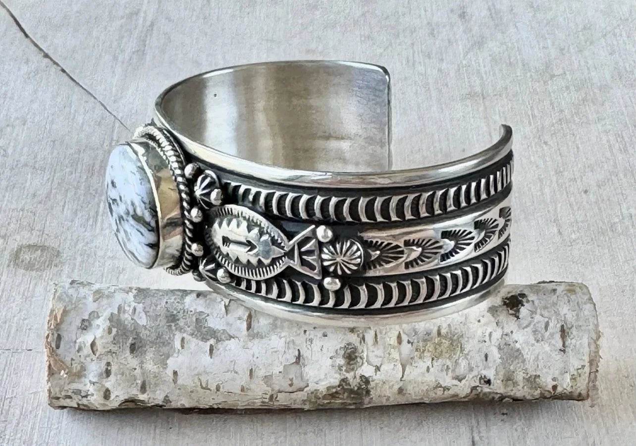 Happy Piasso White Buffalo Sterling Cuff