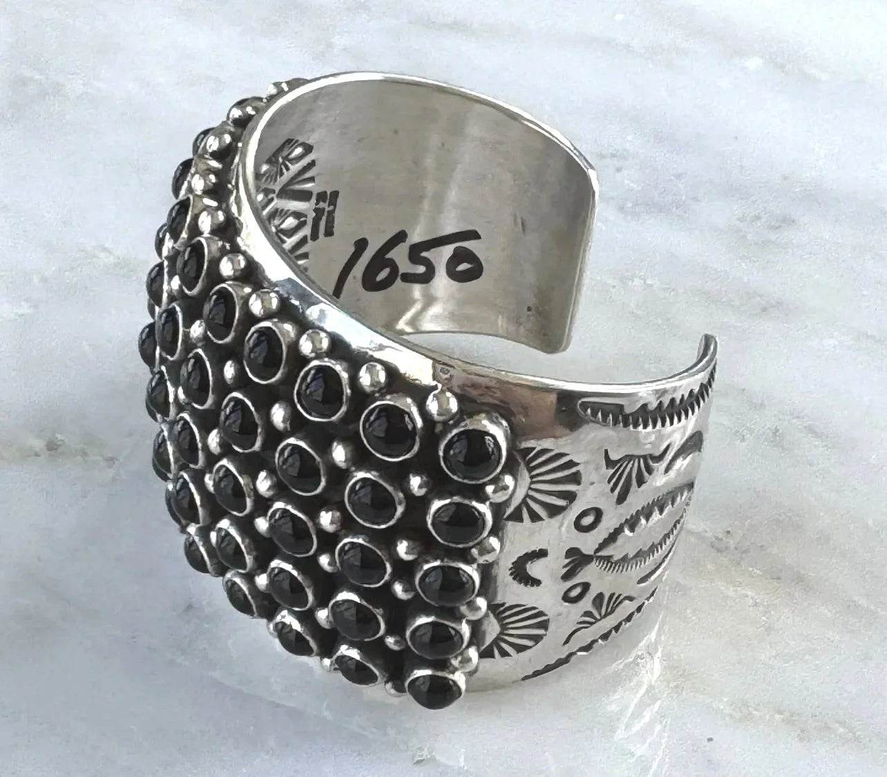 Happy Piasso Onyx Sterling Cuff