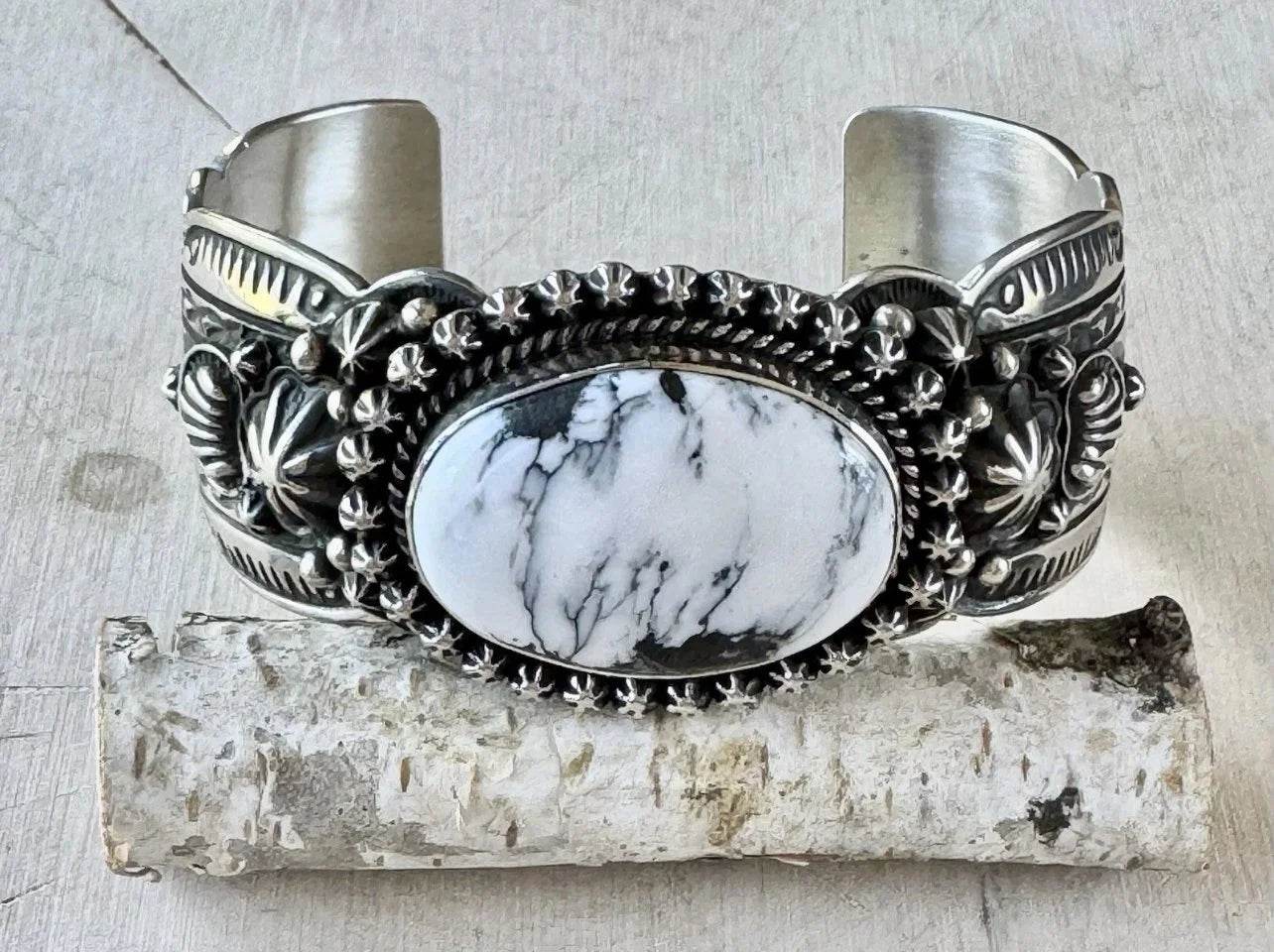 Happy Piasso White Buffalo Sterling Cuff