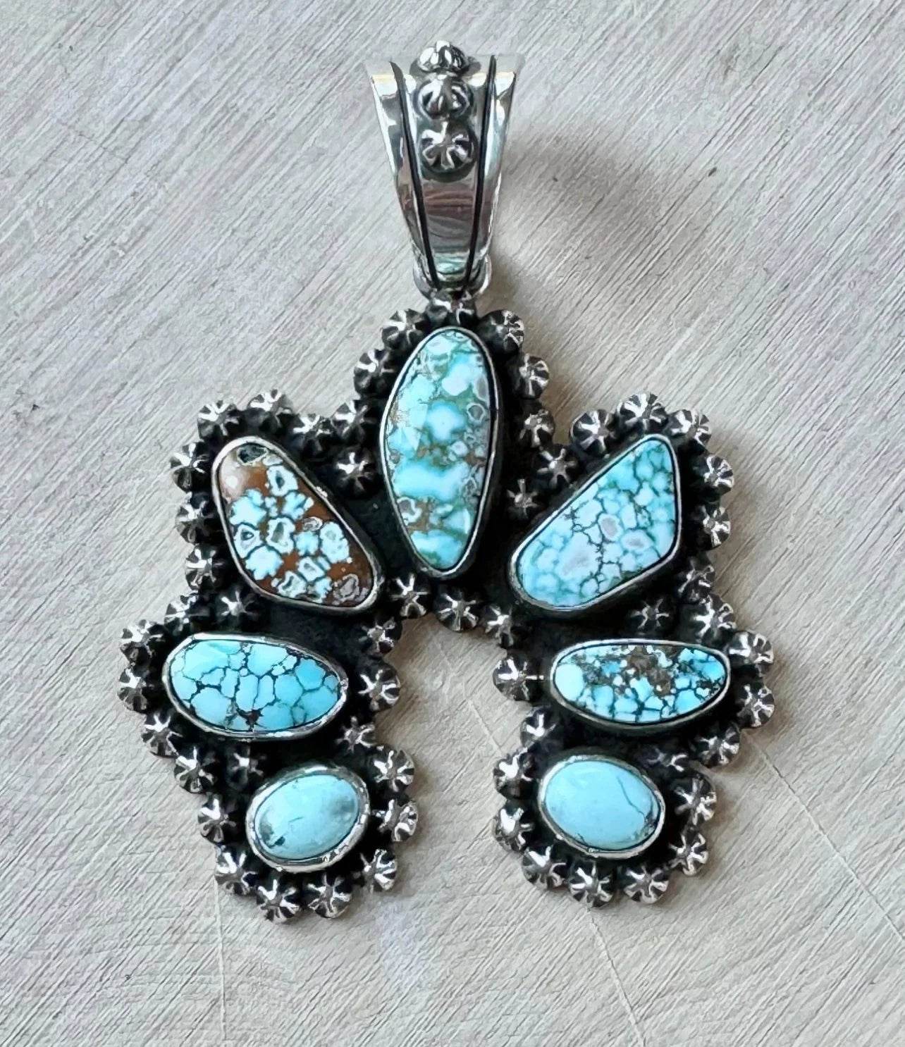 Kingman Turquoise Naja Pendant