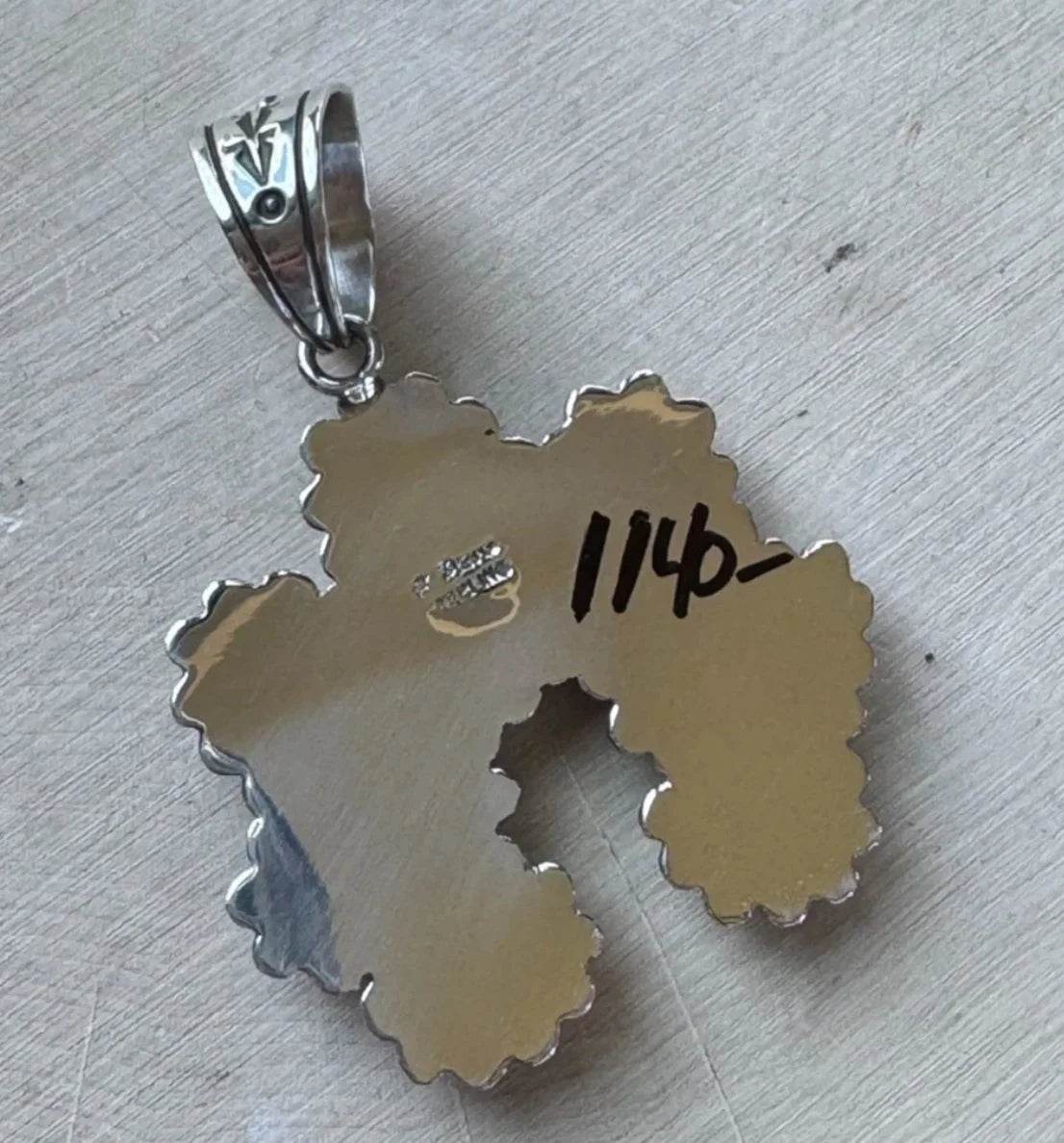 Kingman Turquoise Naja Pendant