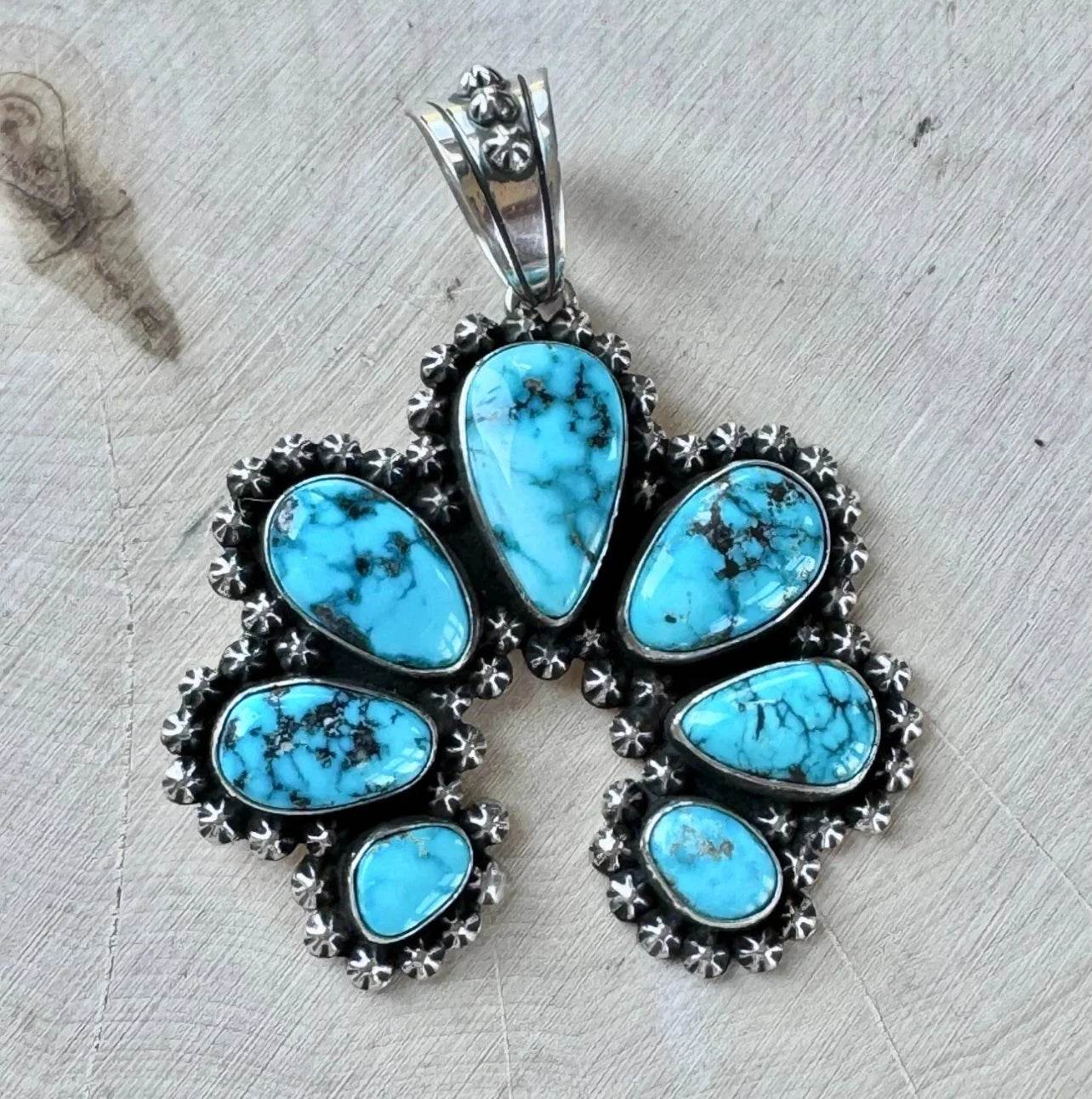 Sonoran Blue Turquoise Naja Pendant
