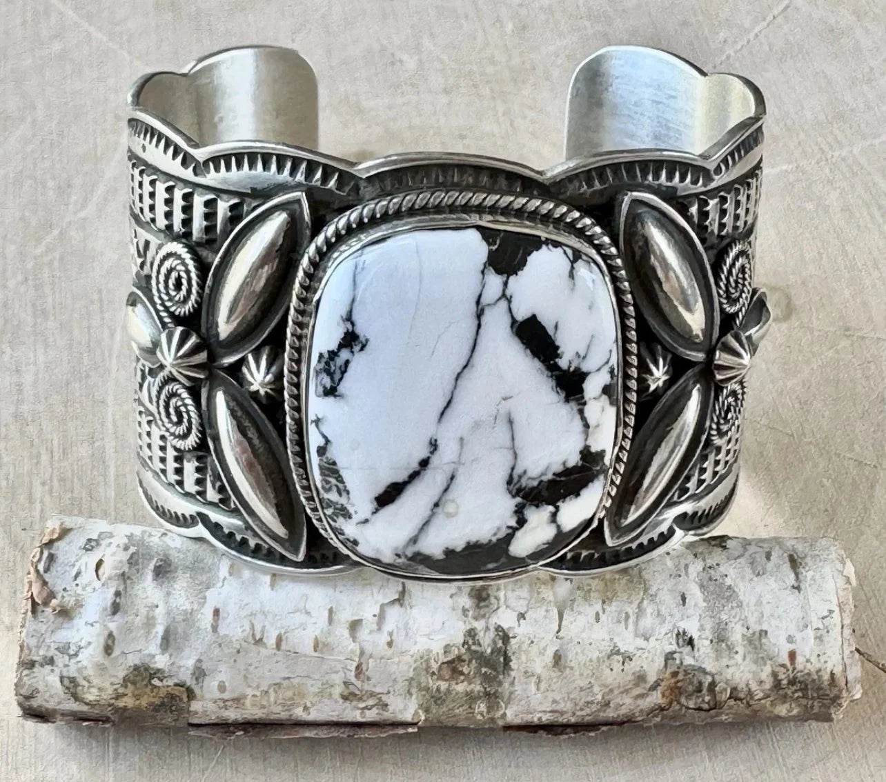 Navajo Andy Cadman White Buffalo & Sterling Cuff