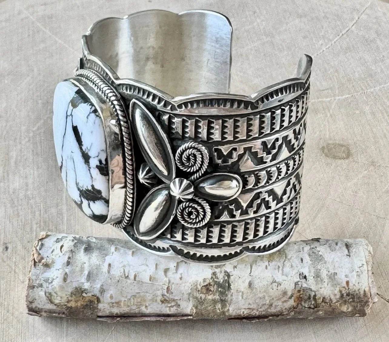 Navajo Andy Cadman White Buffalo & Sterling Cuff