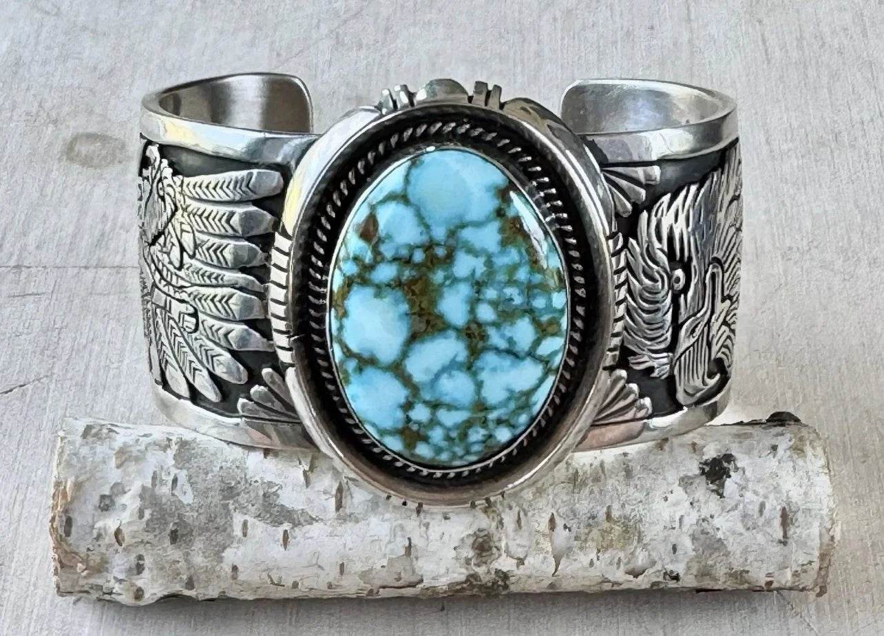 Kingman Turquoise Storyteller Cuff