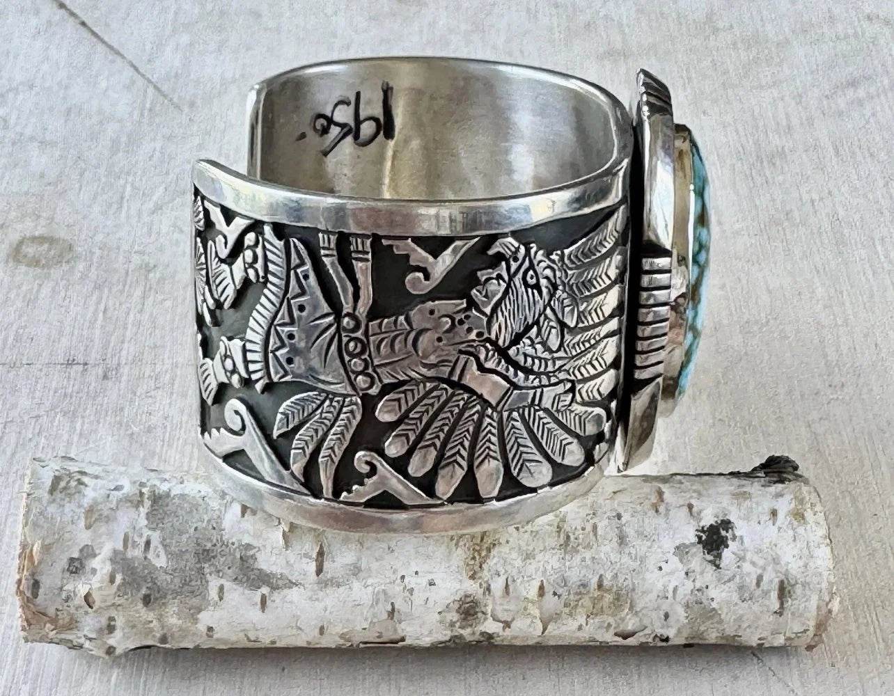 Kingman Turquoise Storyteller Cuff