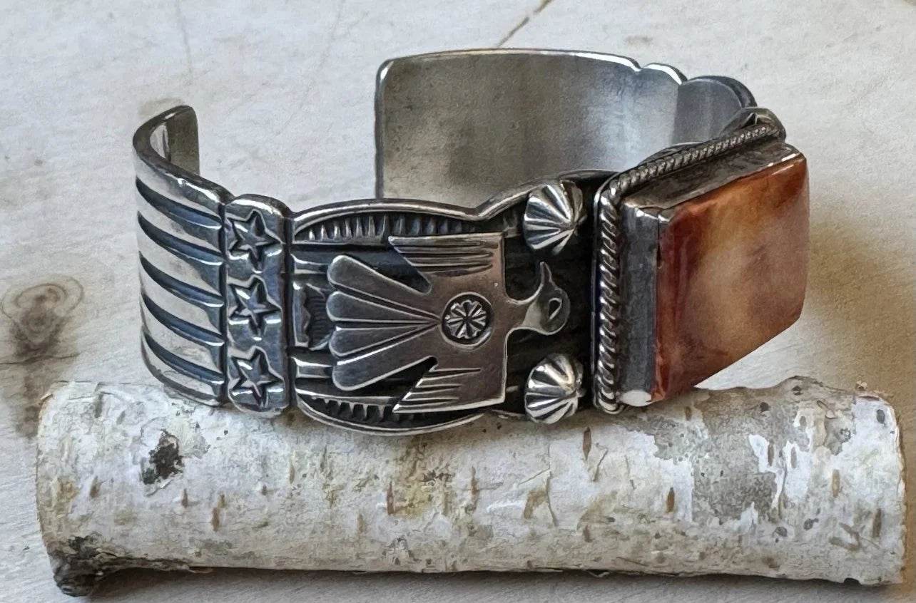 Navajo Andy Cadman White Buffalo & Sterling Cuff