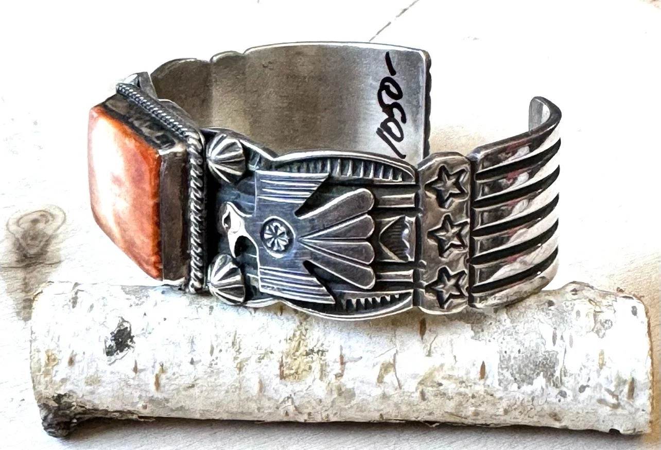Navajo Andy Cadman White Buffalo & Sterling Cuff