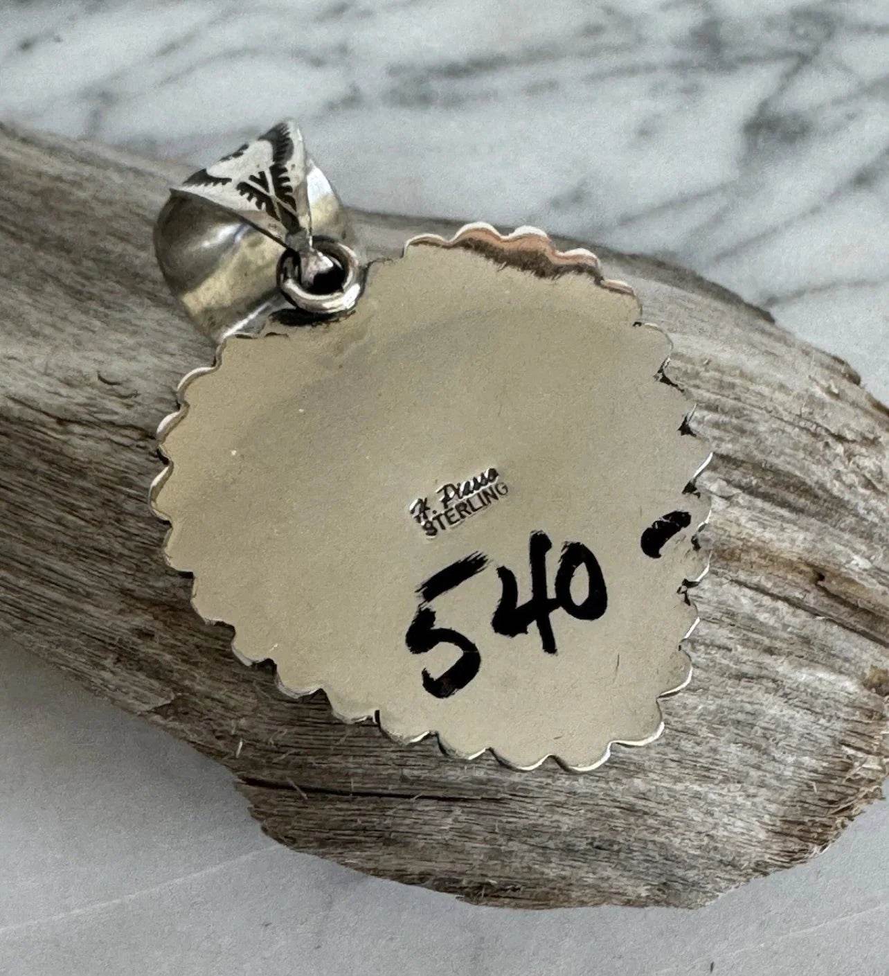 White Buffalo Heart Pendant