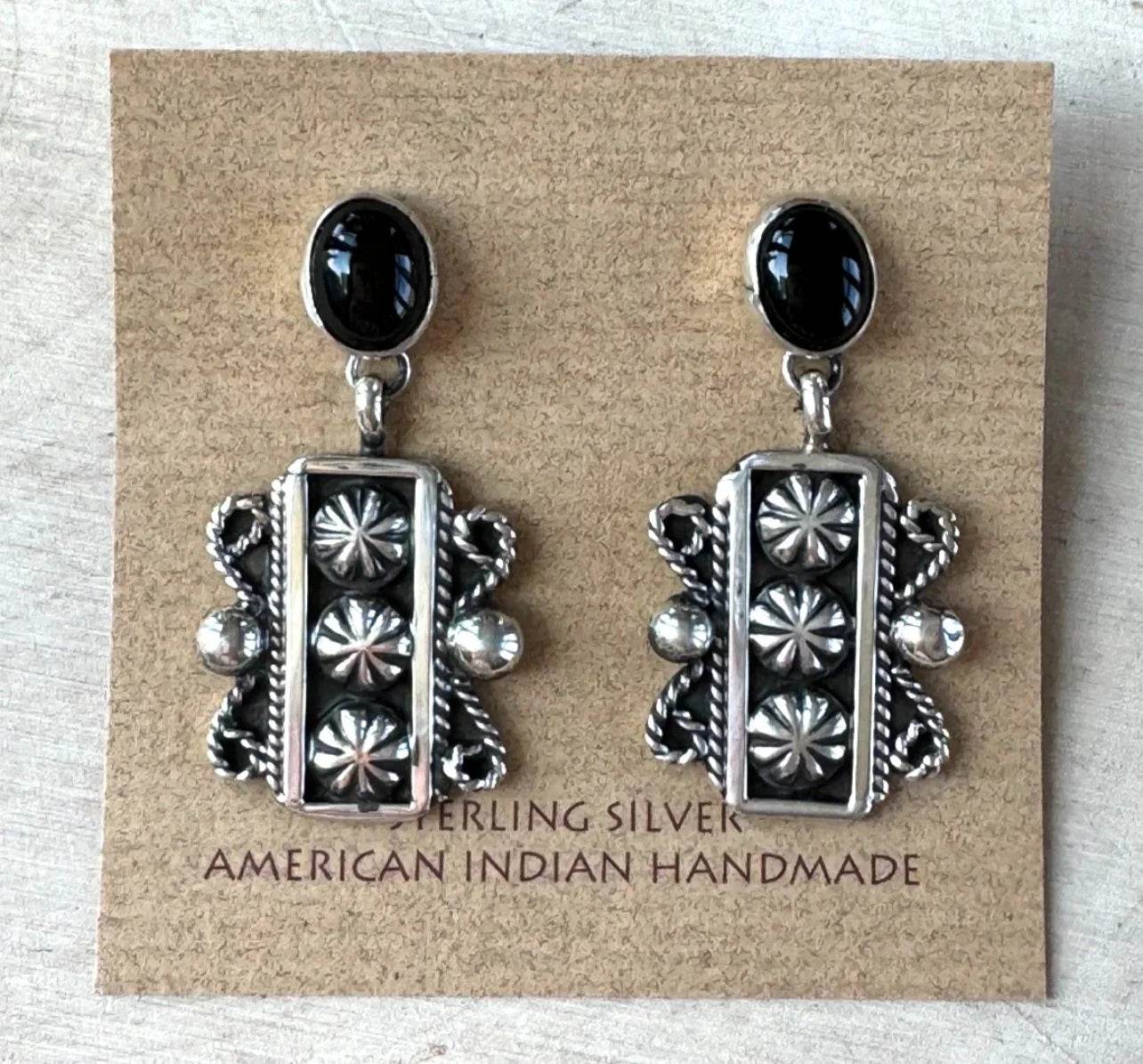 Onyx ~ Post-Back Earrings By Geneva Apachito