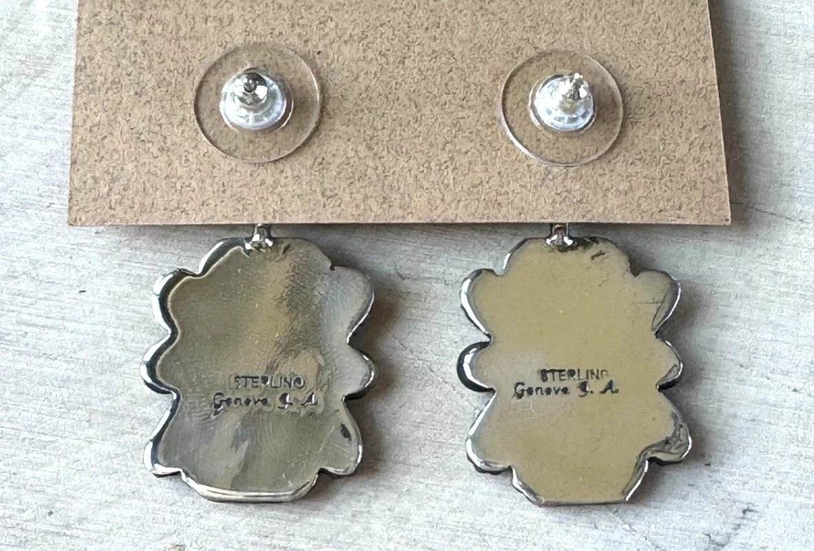 Onyx ~ Post-Back Earrings By Geneva Apachito
