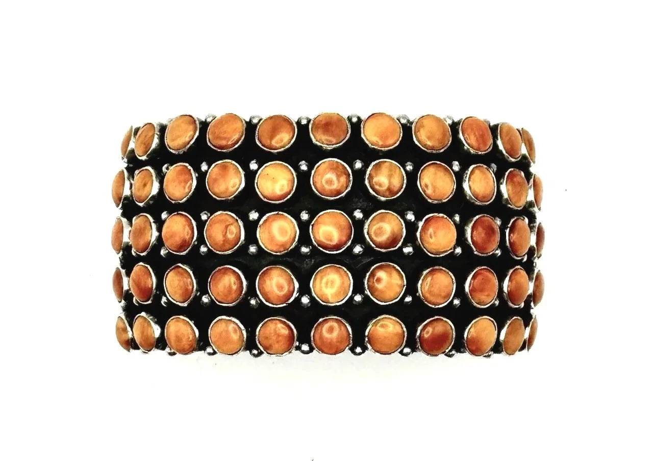 Happy Piasso Orange Spiny Oyster 5 Row Cuff