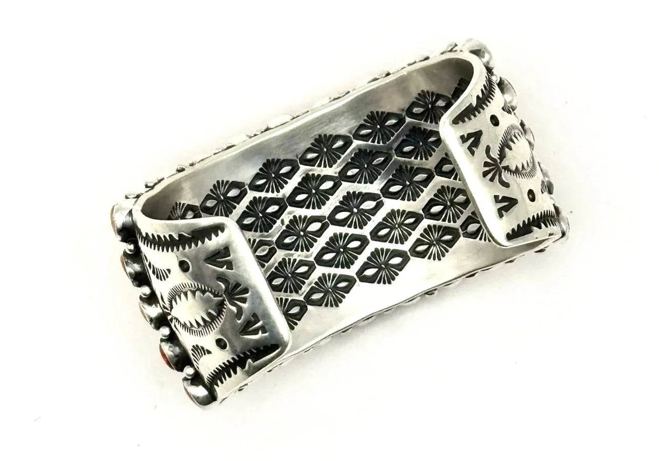 Happy Piasso Orange Spiny Oyster 5 Row Cuff