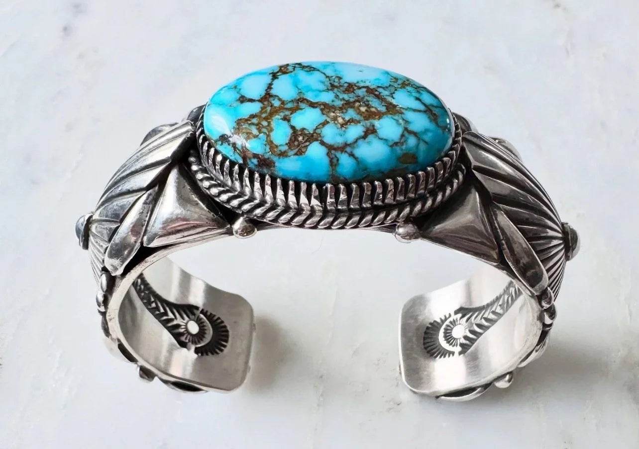 Exquisite Delbert Gordon Kingman Turquoise Cuff