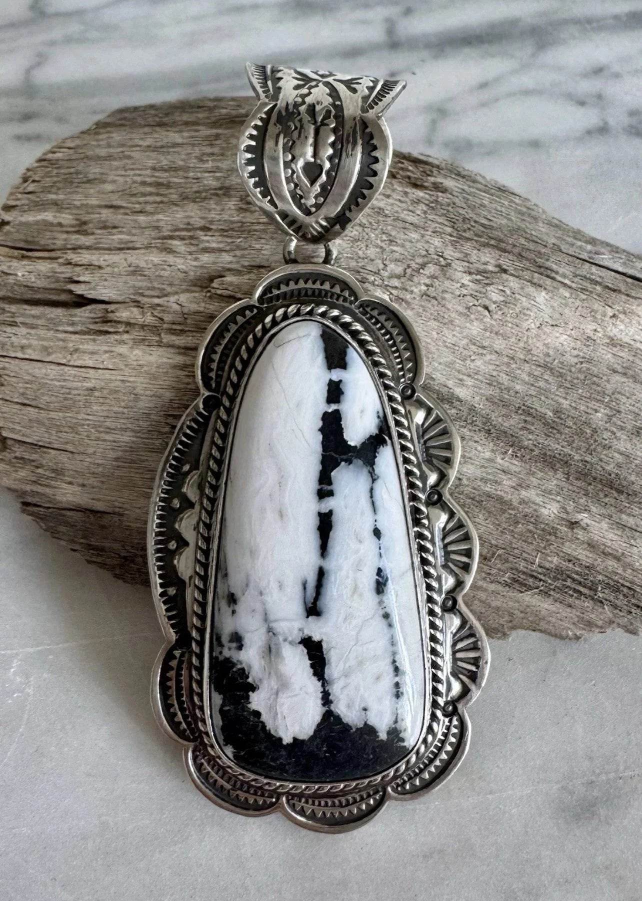 Happy Piasso White Buffalo Pendant