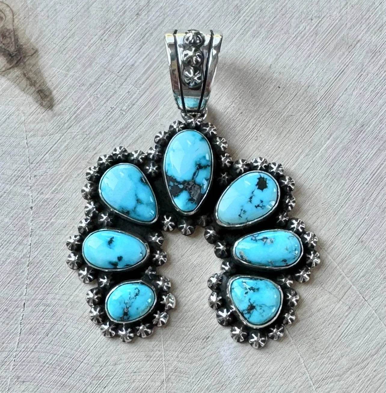 Happy Piasso Sonoran Blue Turquoise Naja Pendant