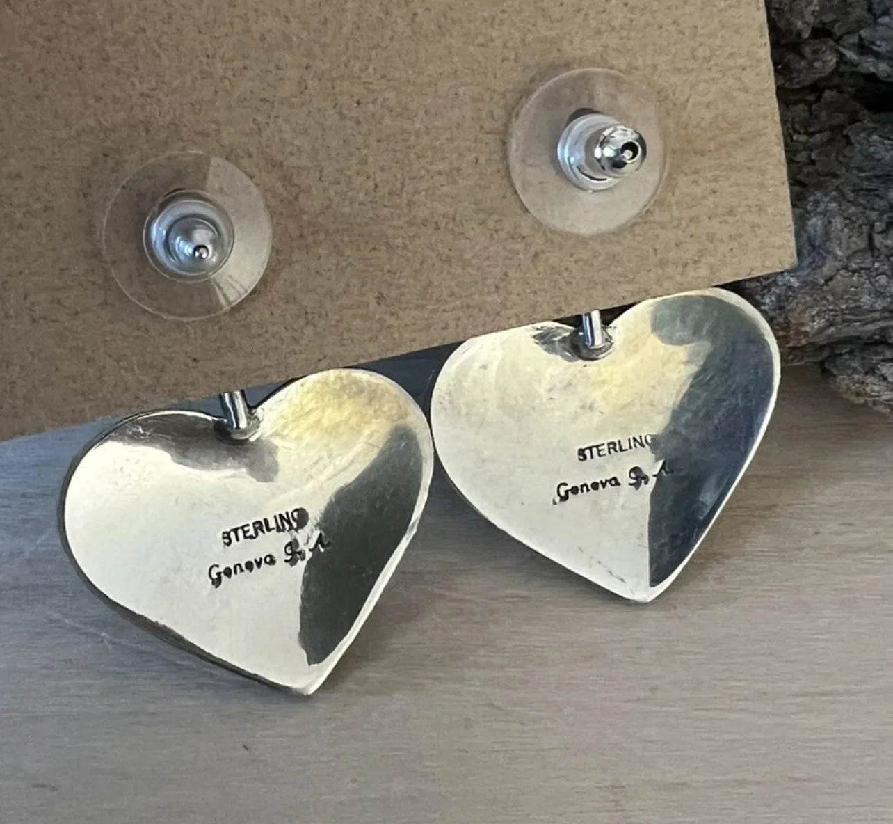 Italian Coral Heart Earrings