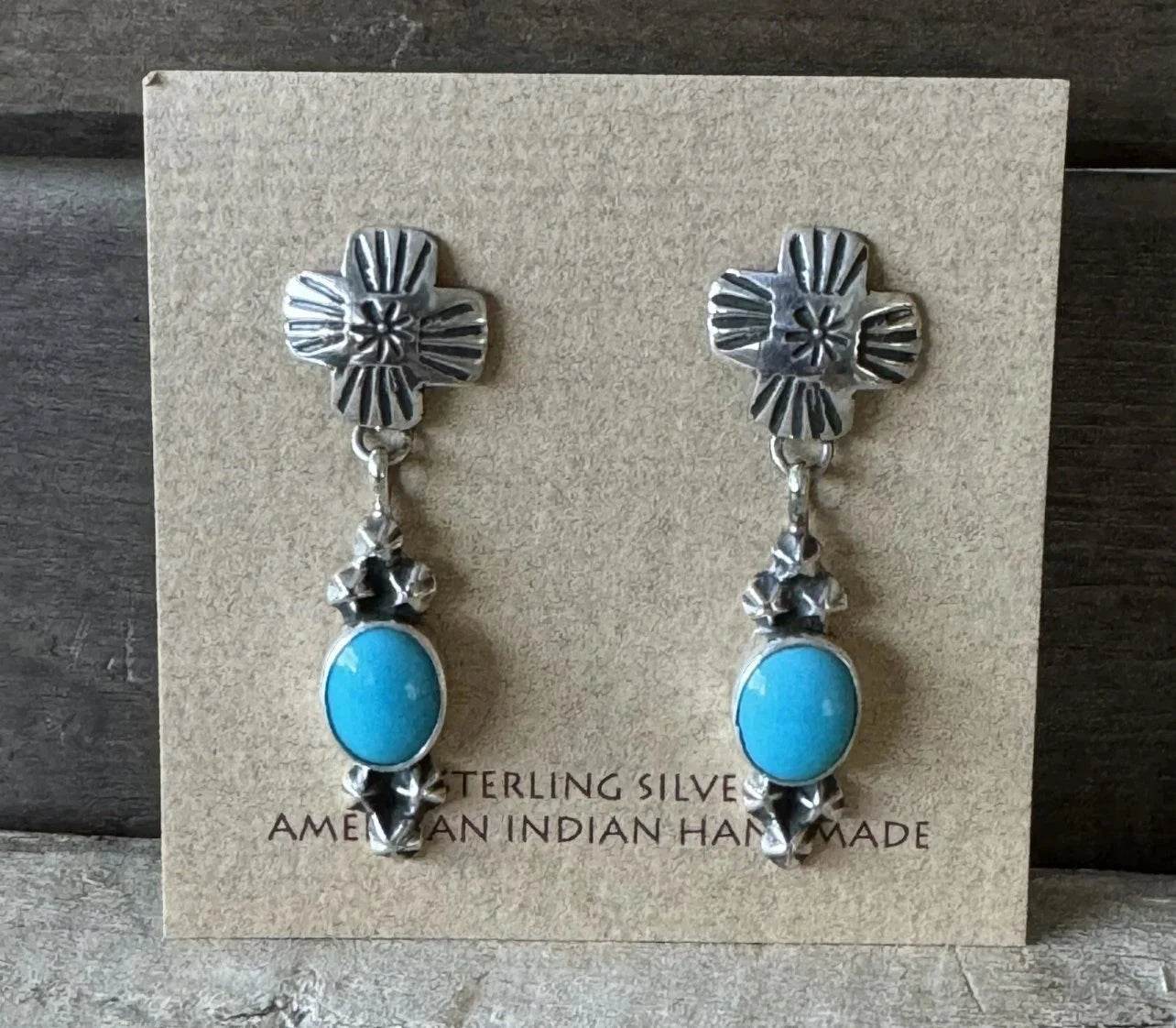 Sleeping Beauty Turquoise ~ Post-Back Earrings