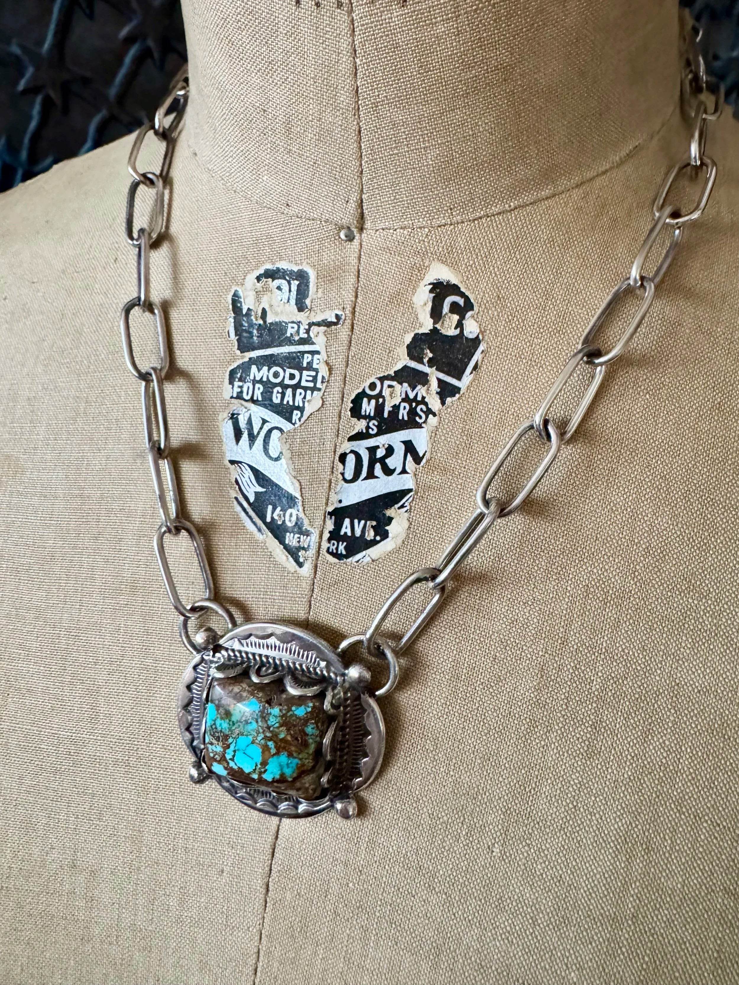 Royston Turquoise Pendant Necklace