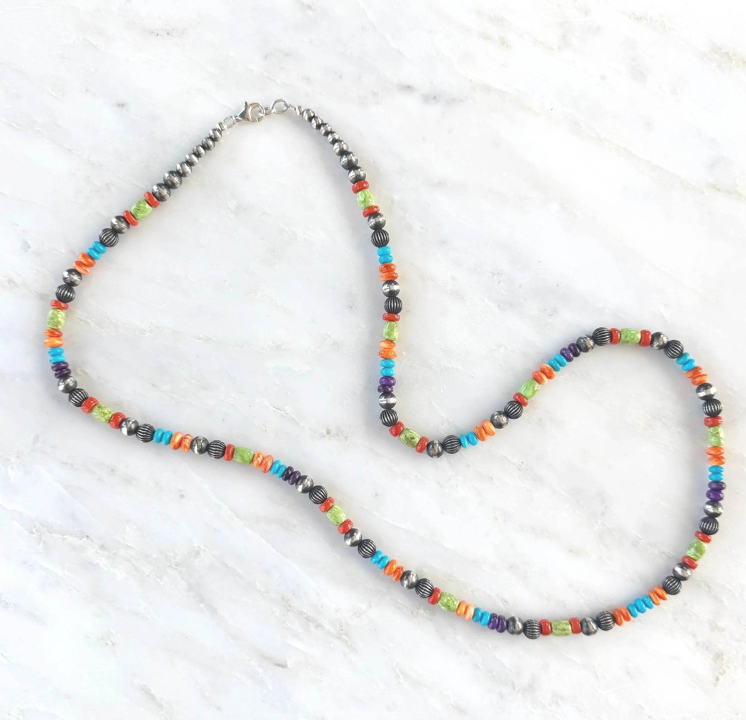 Single Strand Mixed Stone Necklace