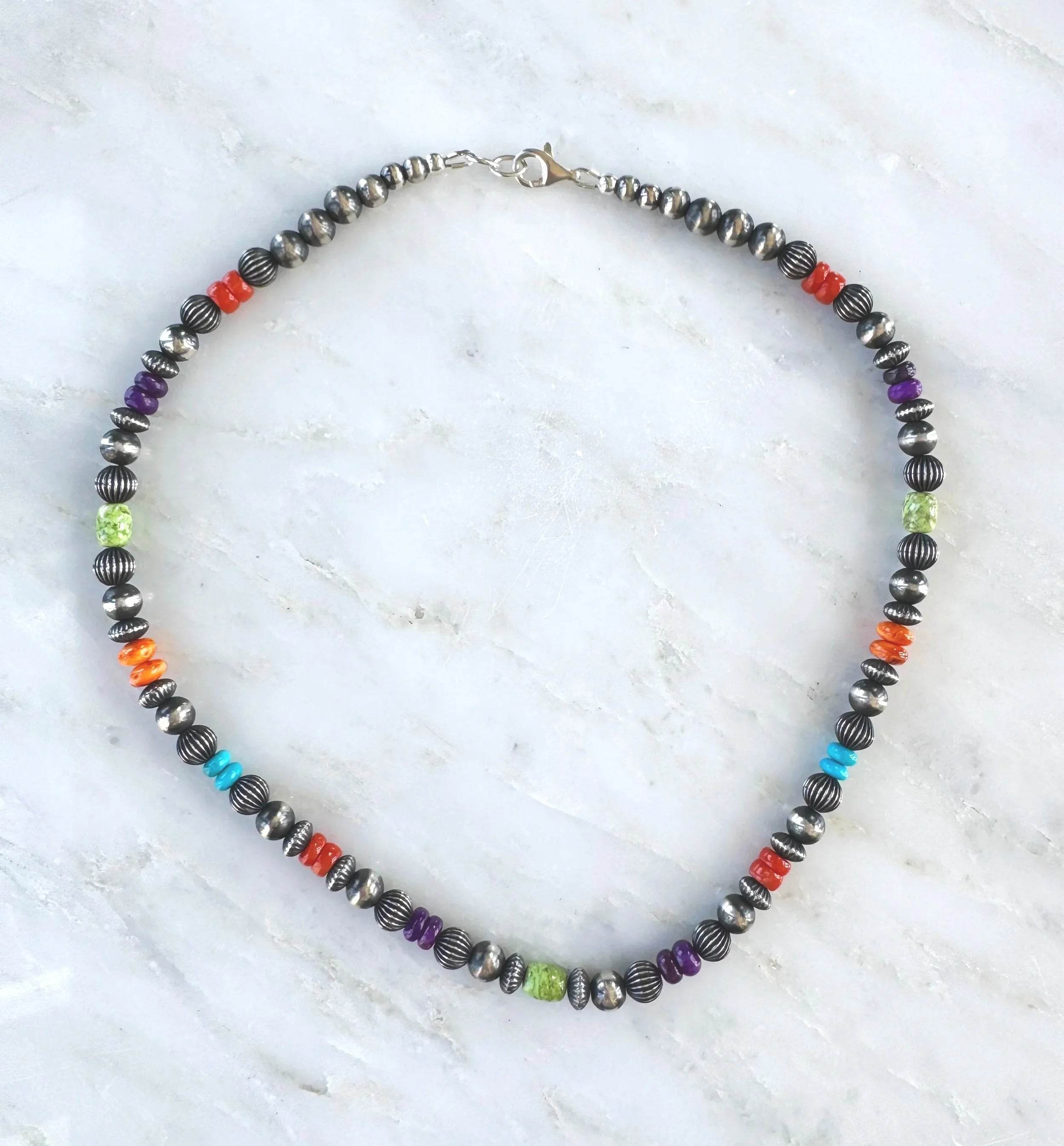Single Strand Mixed Stone Necklace