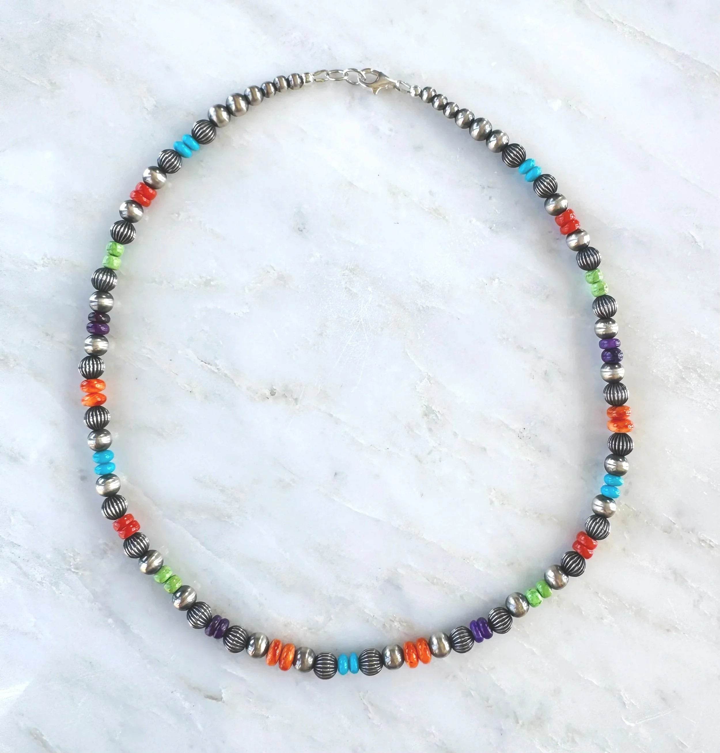 Single Strand Mixed Stone Necklace