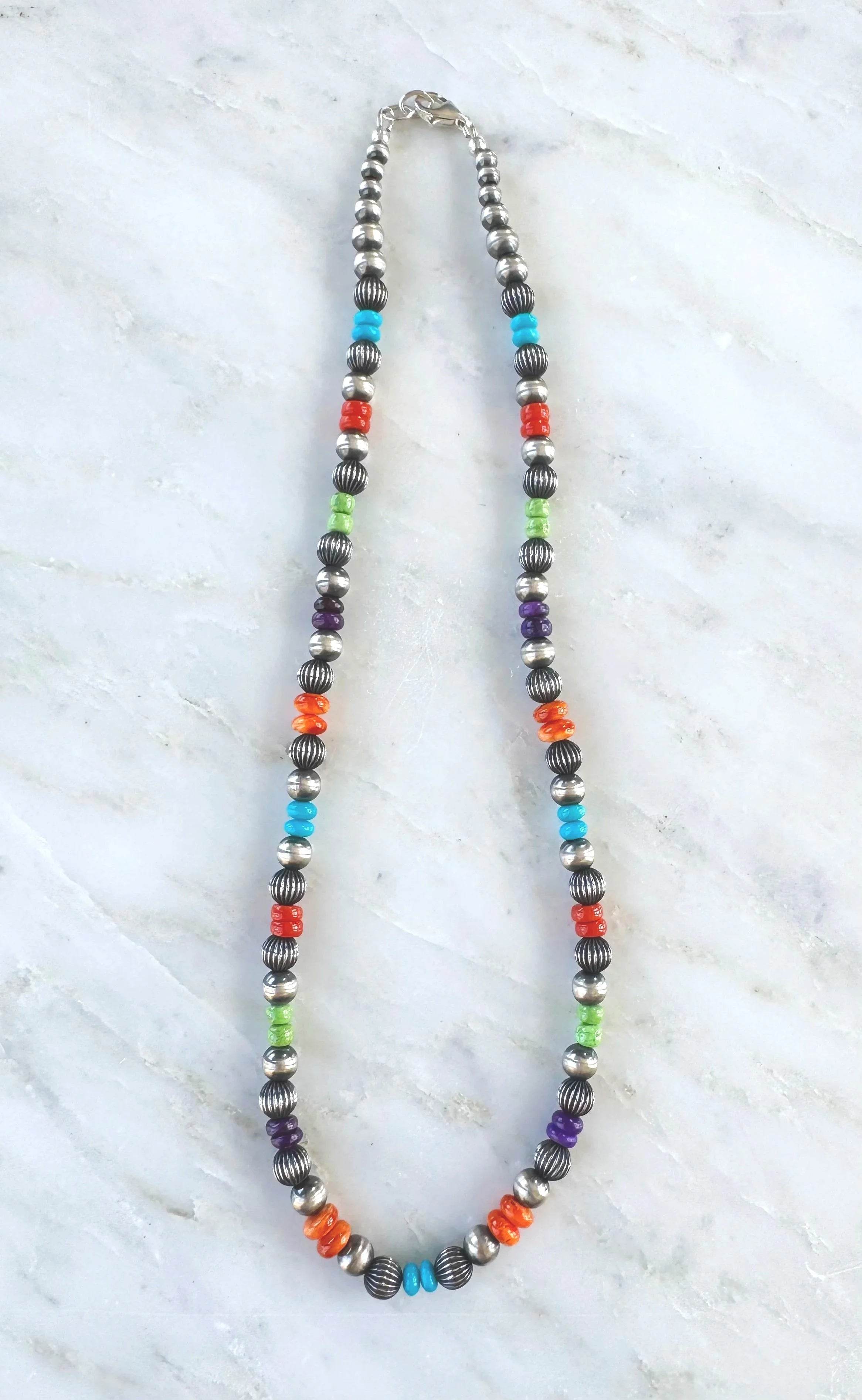 Single Strand Mixed Stone Necklace