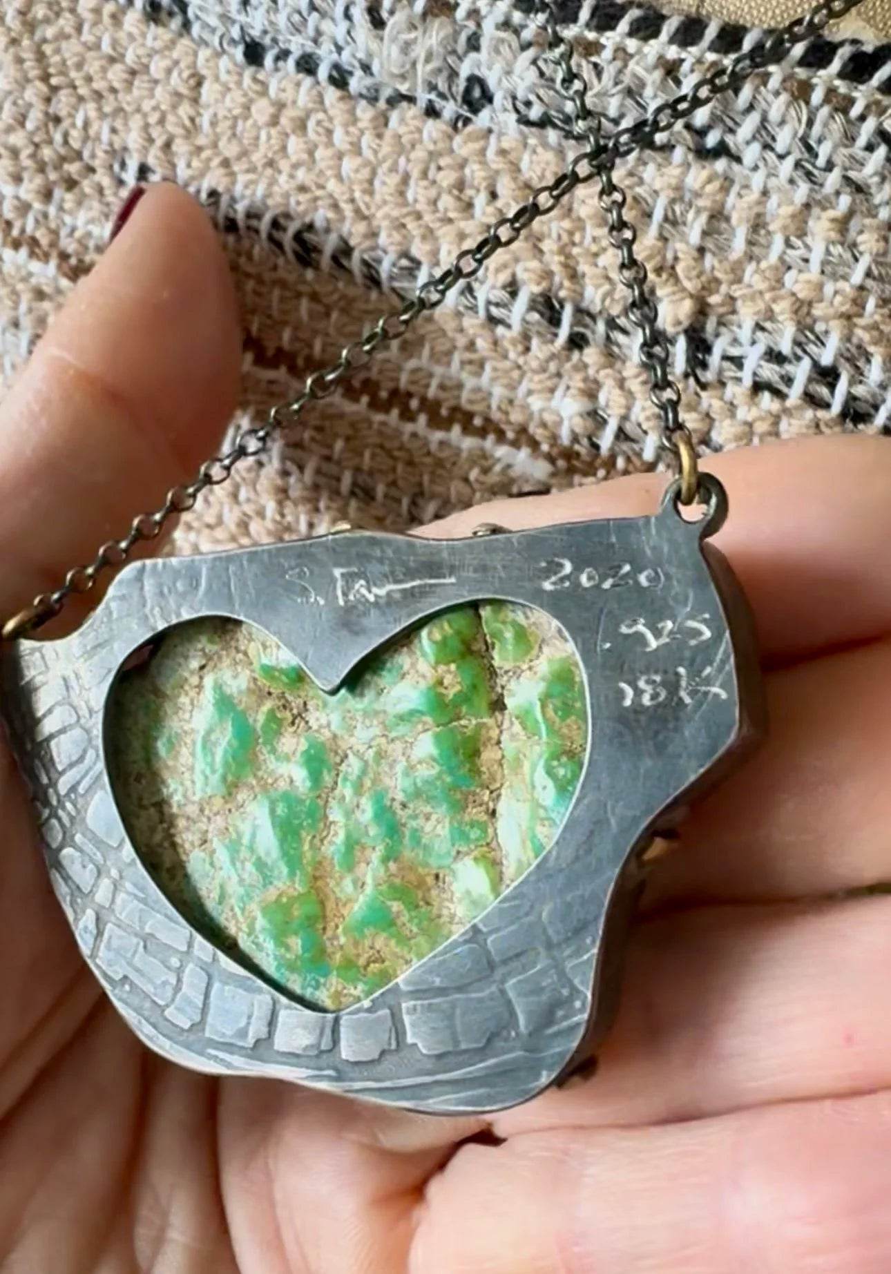 Organic Shape Sonoran Gold Turquoise Necklace