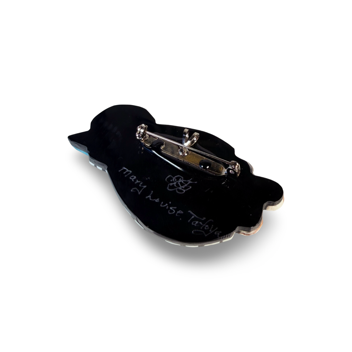 ColoradoJo Mary Louise Tafoya Inlay Pin/Pendant back view